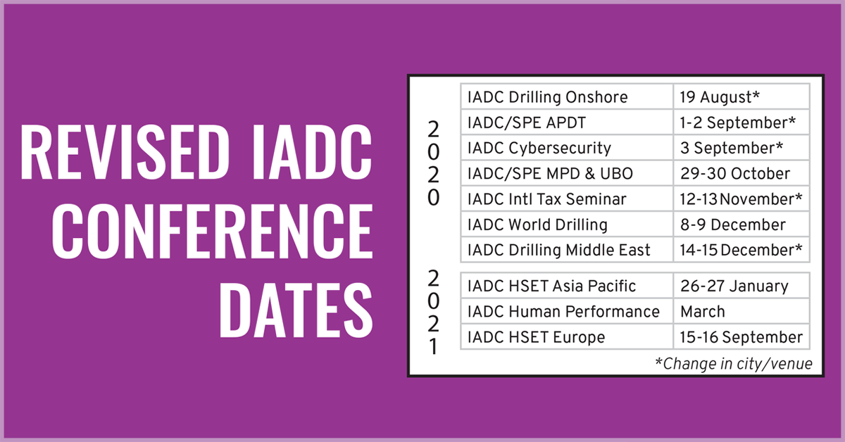 IADC Conferences August2020 Update
