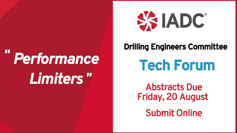 Call for Abstracts is 20th August for Q3 Tech Forum on "Performance Limiters"