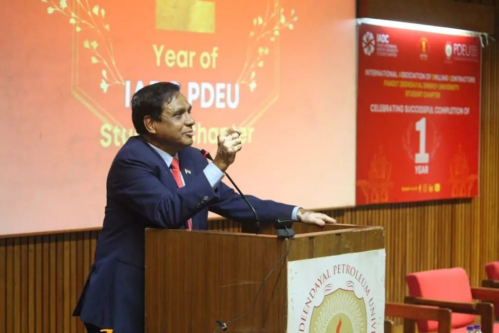 Ved Prakash Mahawar speaking at PDEU Anniversary Event