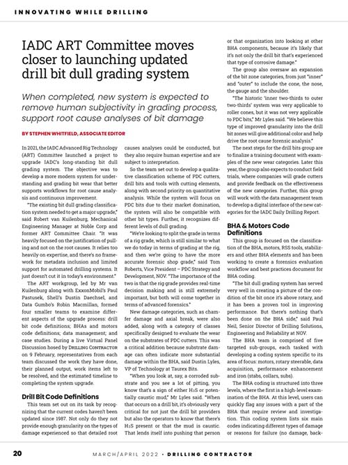 IADC ART Committee Working to Upgrade Drill Bit Dull Grading System