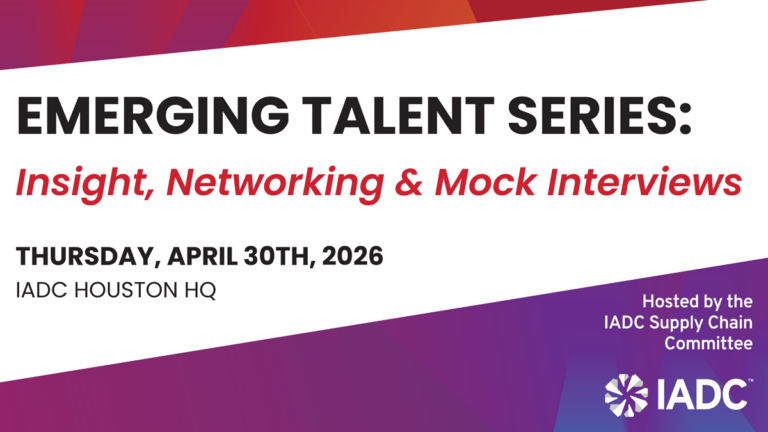 Supply Chain Committee Introduces New Emerging Talent Series - IADC.org
